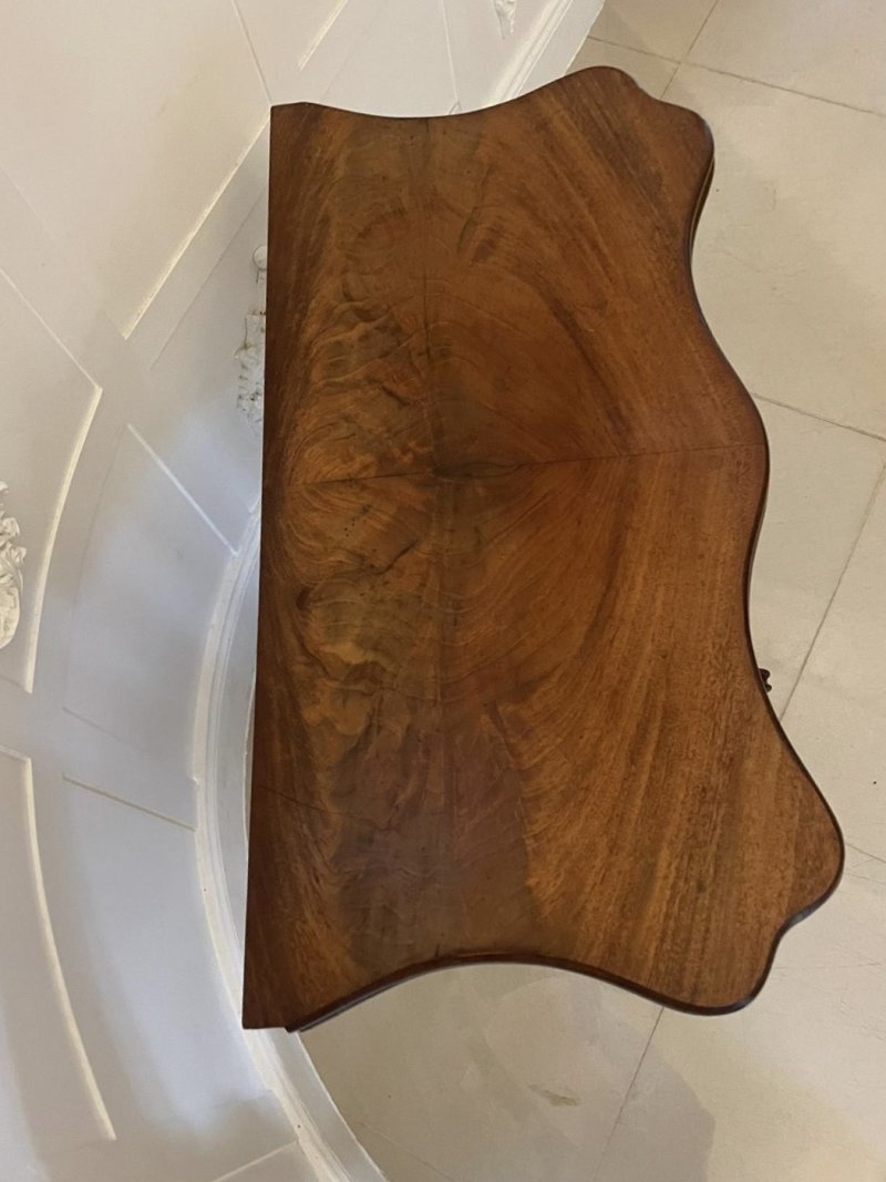 Antique Victorian Quality Figured Mahogany Card/Console Table - Image 3